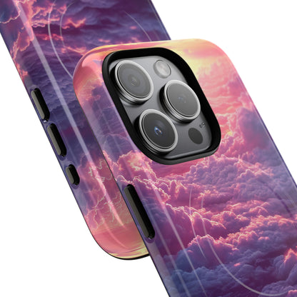 Pink Purple Clouds - Tough + MagSafe® iPhone 15 Phone Case