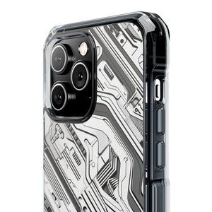 Techno Circuitry - Phone Case for iPhone (Clear Impact - Magnetic)