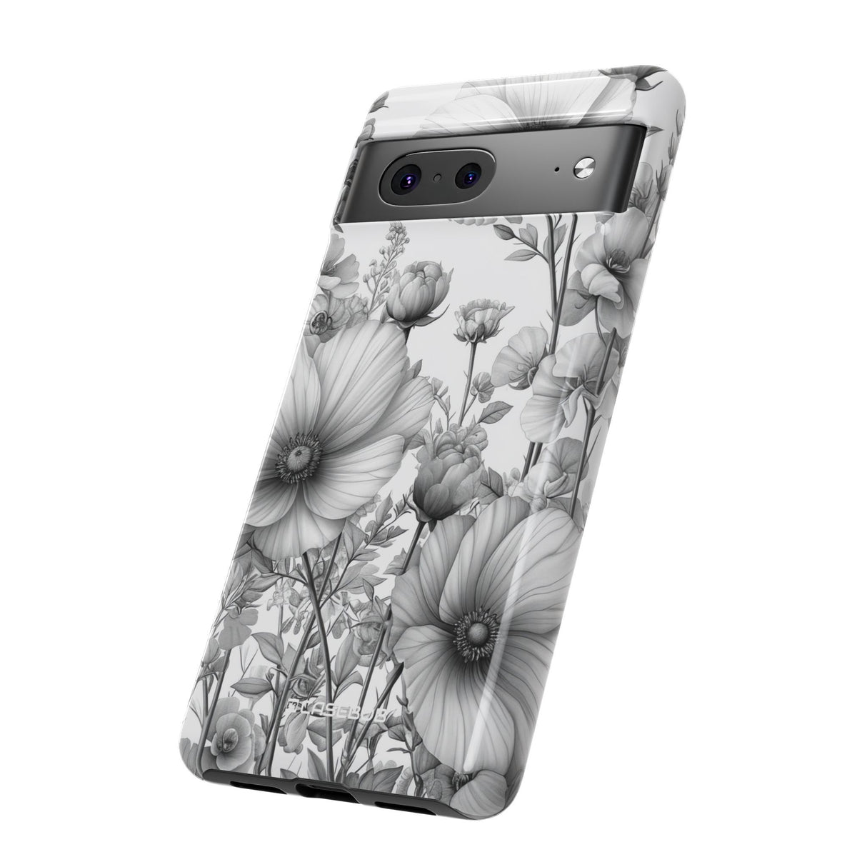 Monochrome Flora | Protective Phone Case for Google Pixel