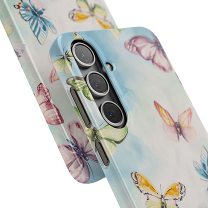 Watercolor Butterfly Bliss - Slim Samsung S24 Phone Case