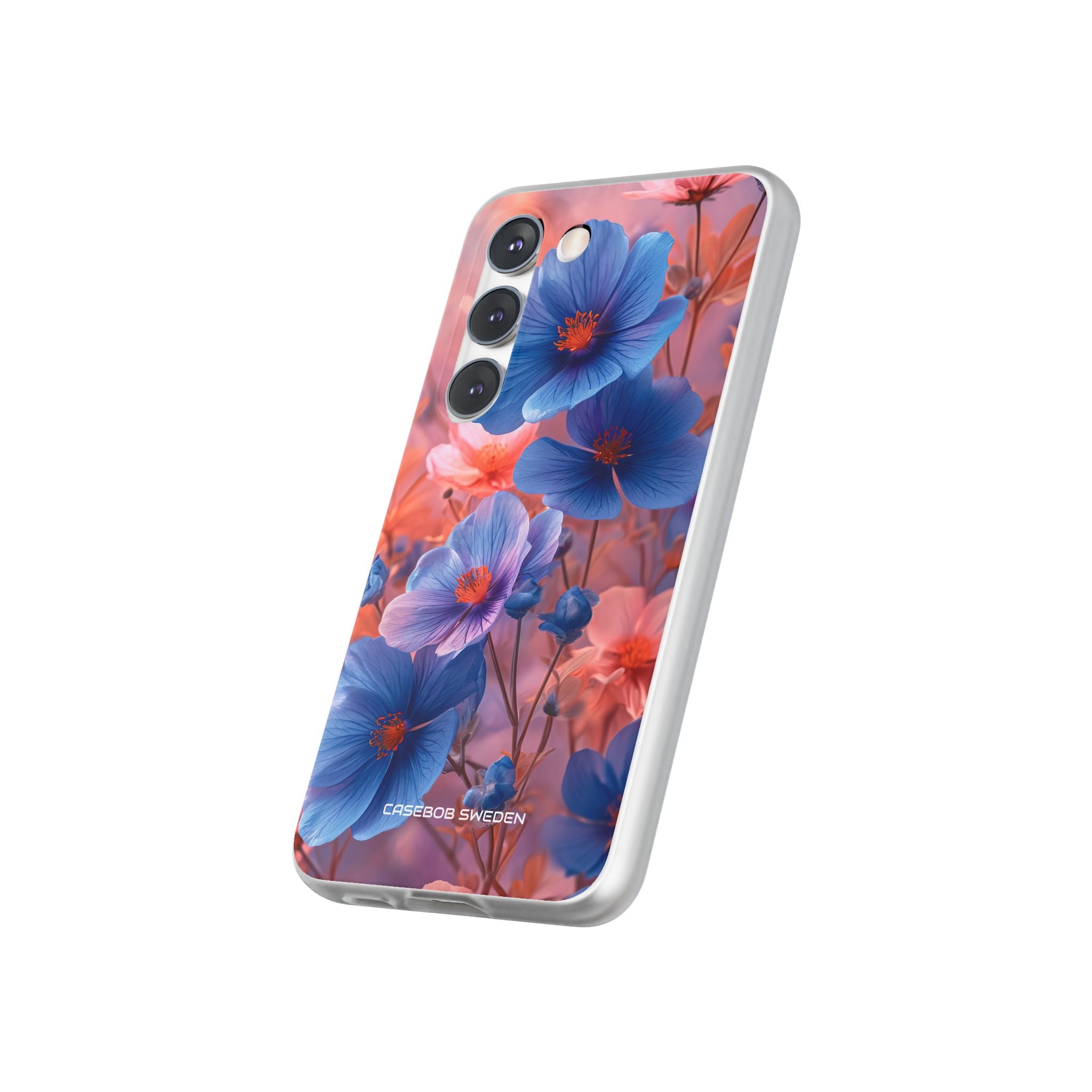 Blue Peach Blossoms - Flexi Samsung S23 Phone Case