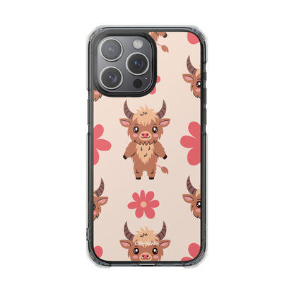 Cute Cattle & Flowers iPhone Case - Impact