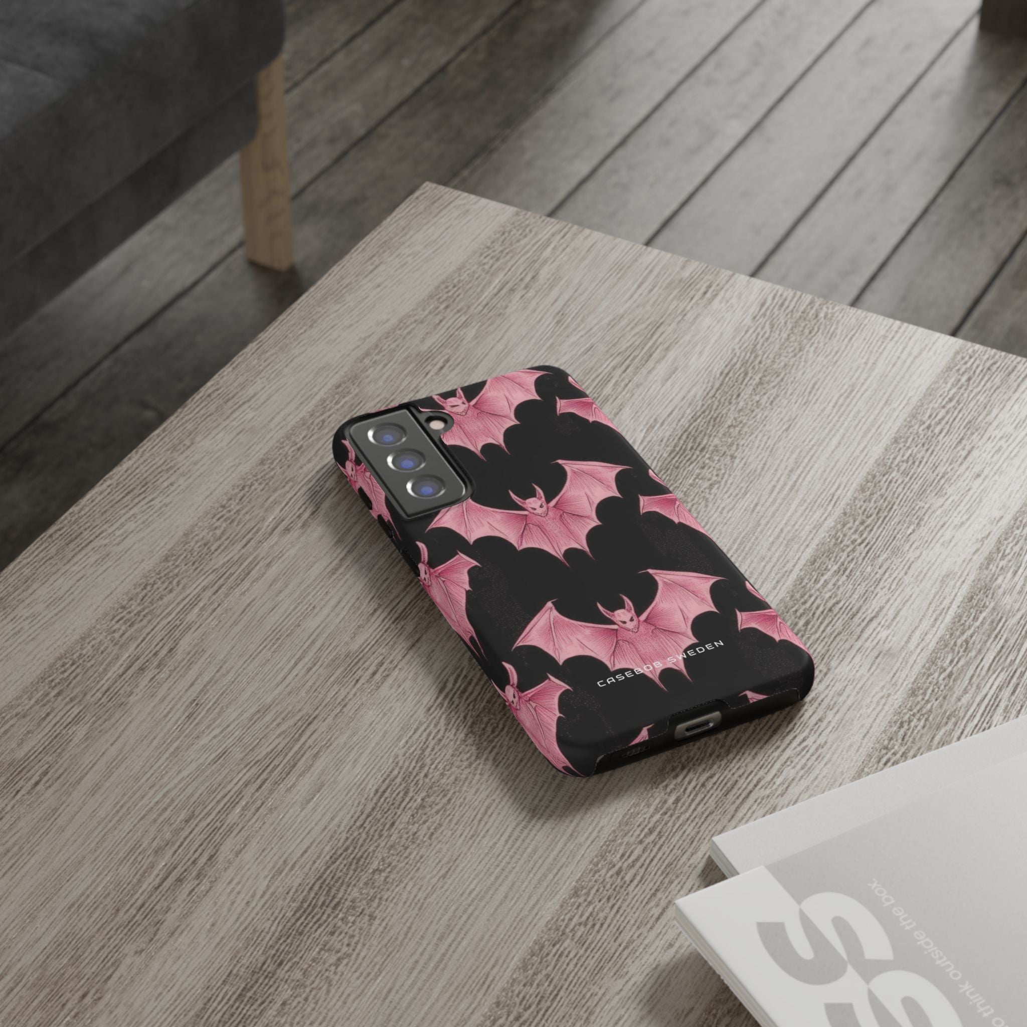 Gothic Pink Bats Aflame  Samsung S21 - Tough Phone Case