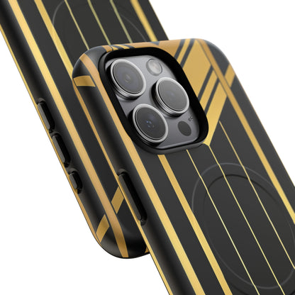 "Golden Art Deco Symmetry in Geometric Elegance" iPhone 15 | Tough+ Phone Case