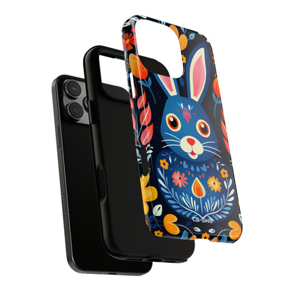 Bunny Jumps Joyfully - iPhone Case