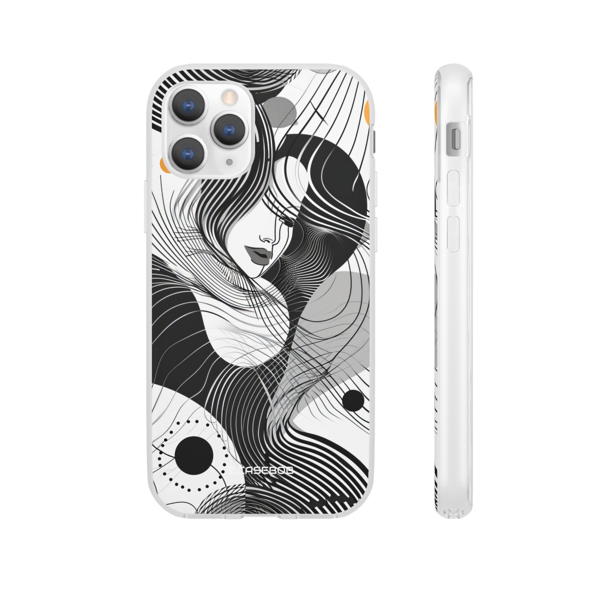 Fluid Noir Rhythm | Flexible Phone Case for iPhone