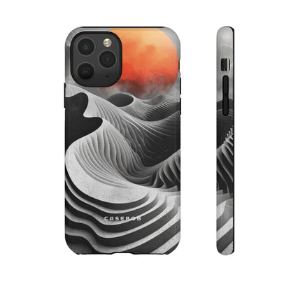 Orange Moon Illusion - Protective Phone Case