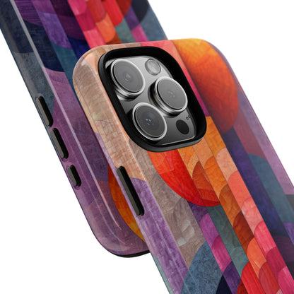 Purple Orange Abstract - Tough iPhone 16 Phone Case