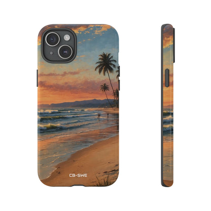 Golden Waves Embrace - iPhone Case