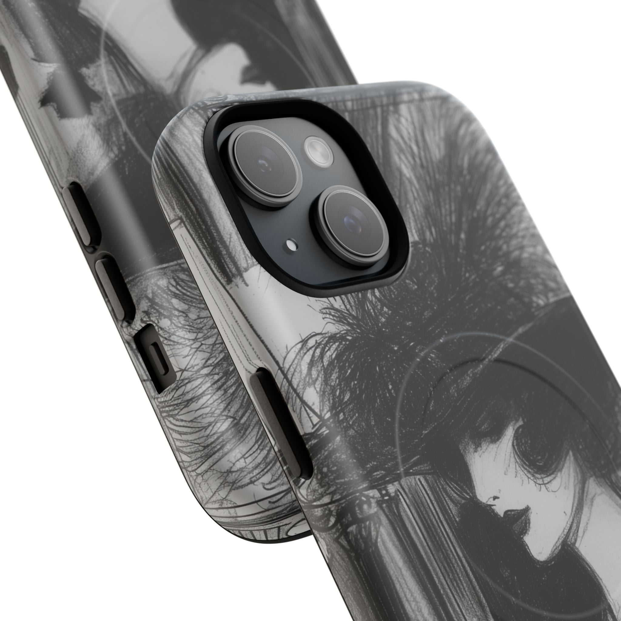 Timeless Elegance in Monochrome iPhone 15 | Tough+ Phone Case