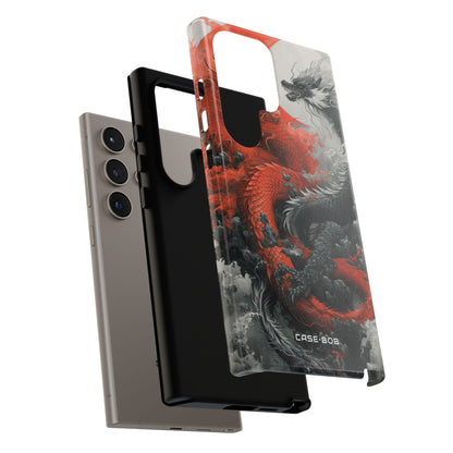 Twin Dragons Crimson Samsung S24 Ultra Case - Tough