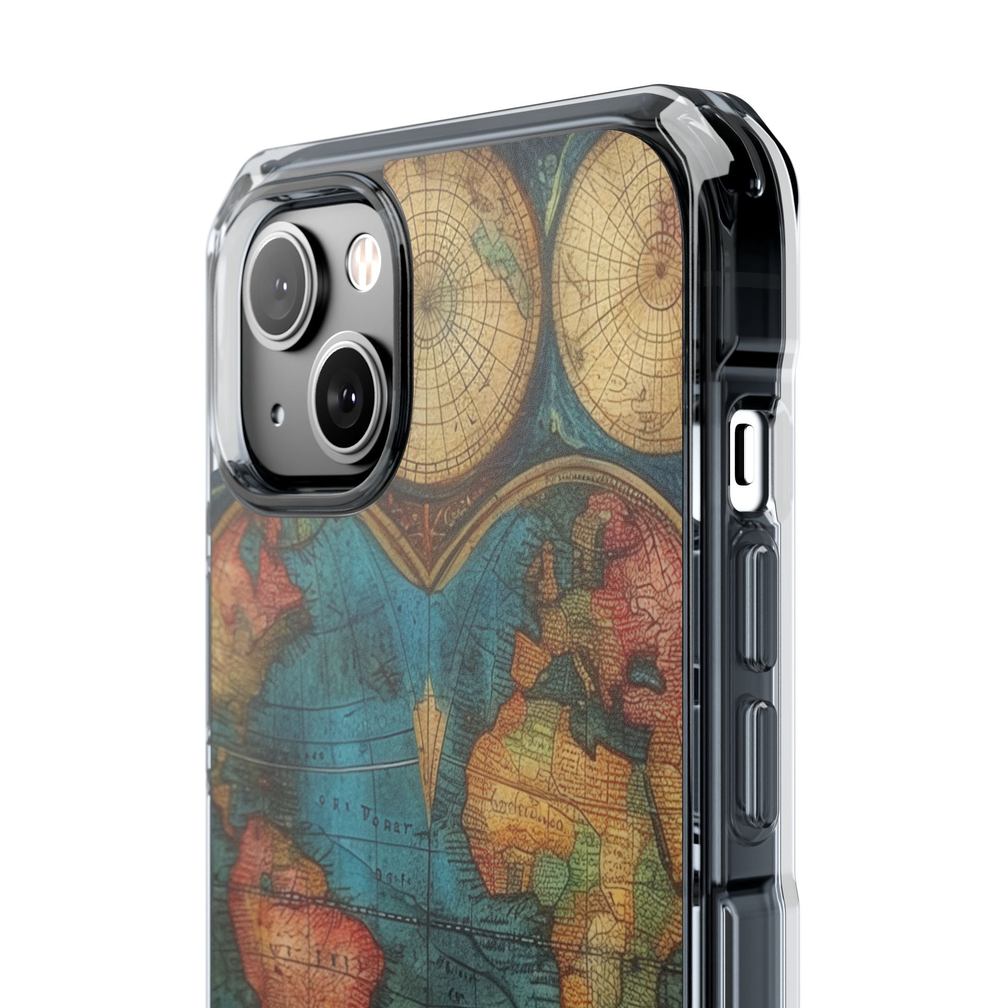 Vintage World Map iPhone 14 - Impact Clear+