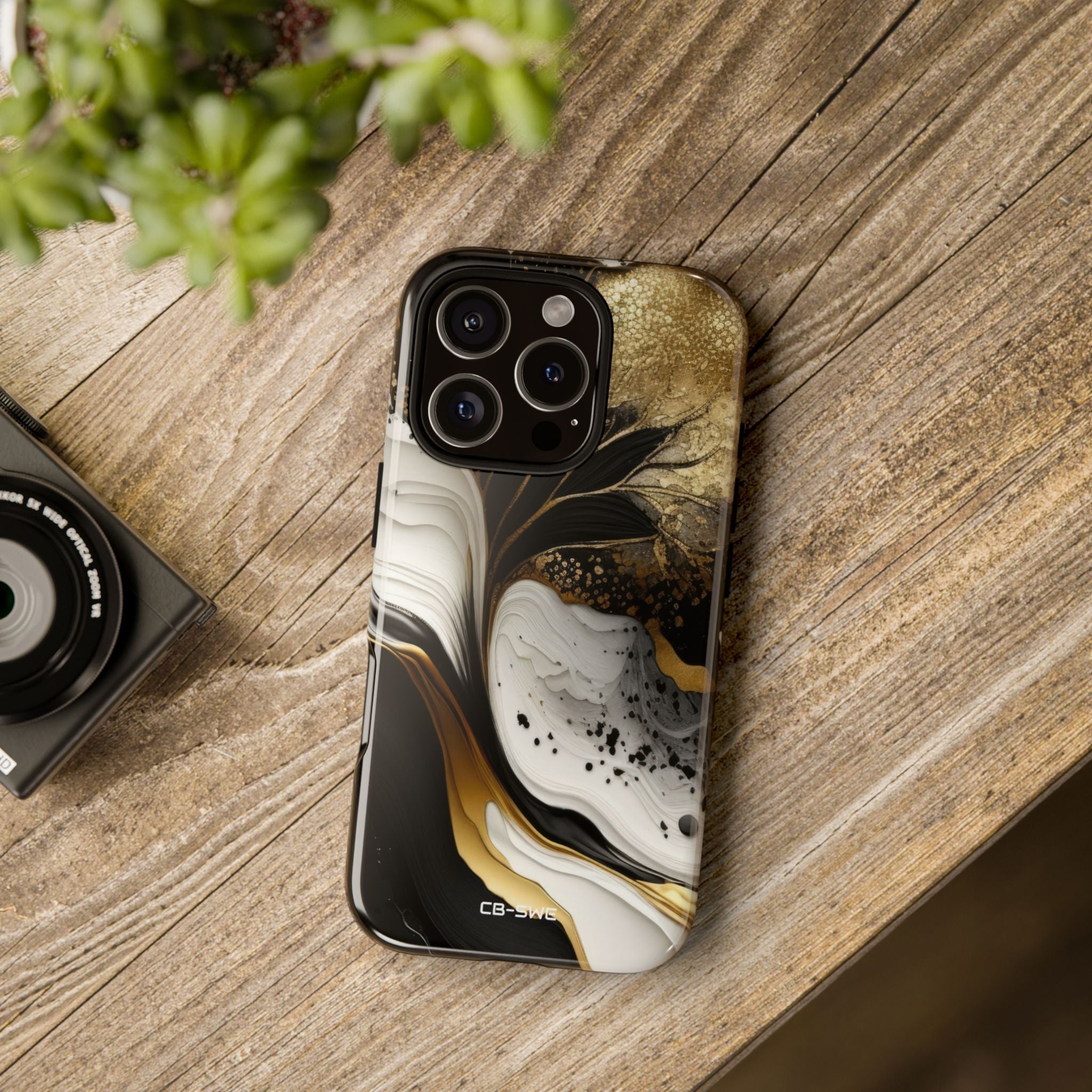 Gold Swirl Elegance - iPhone Case