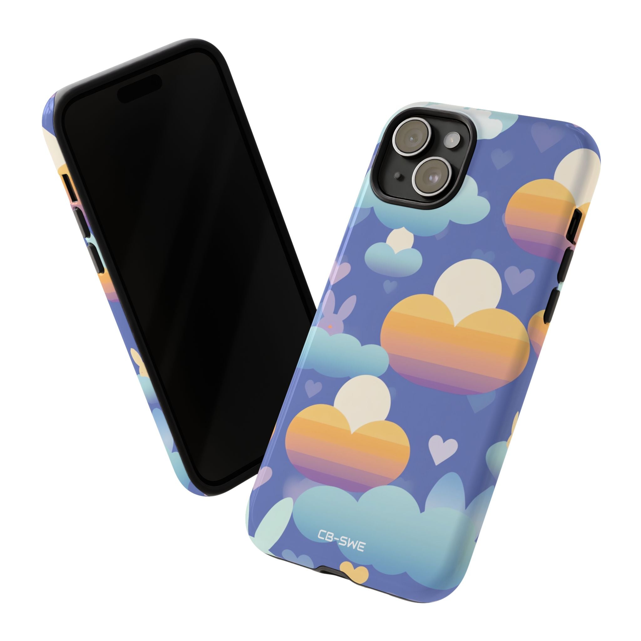 Bunnies Dance Among Clouds - iPhone Case