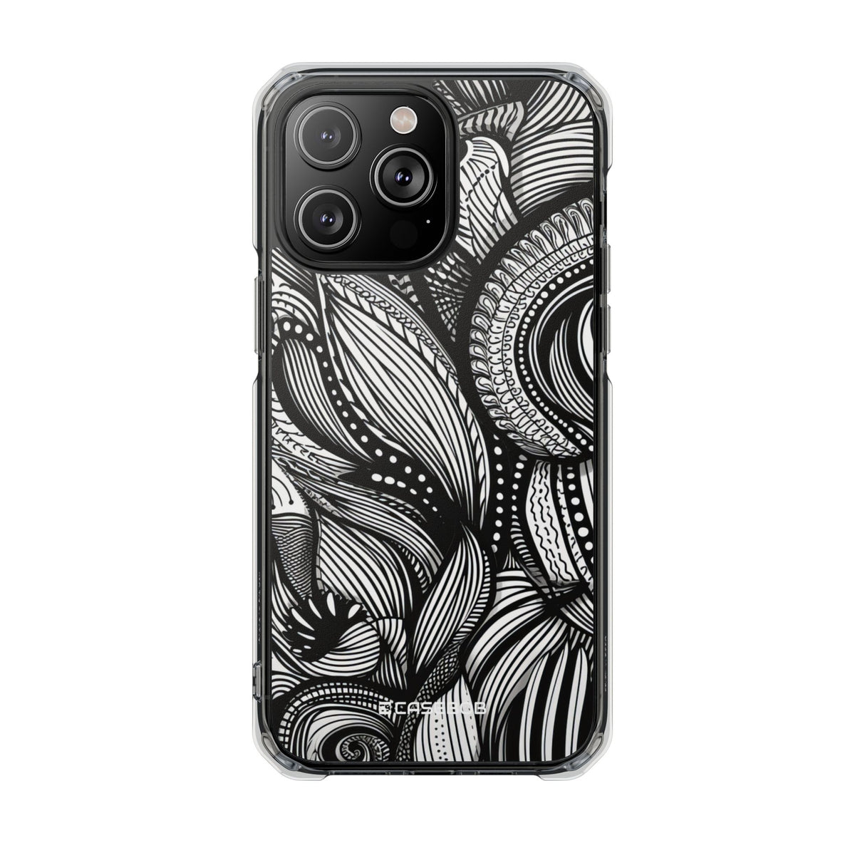 Organic Whirl - Phone Case for iPhone (Clear Impact - Magnetic)