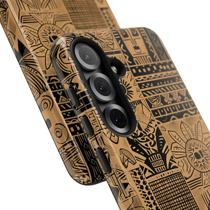 Tribal Faces Samsung S25 Case - Tough