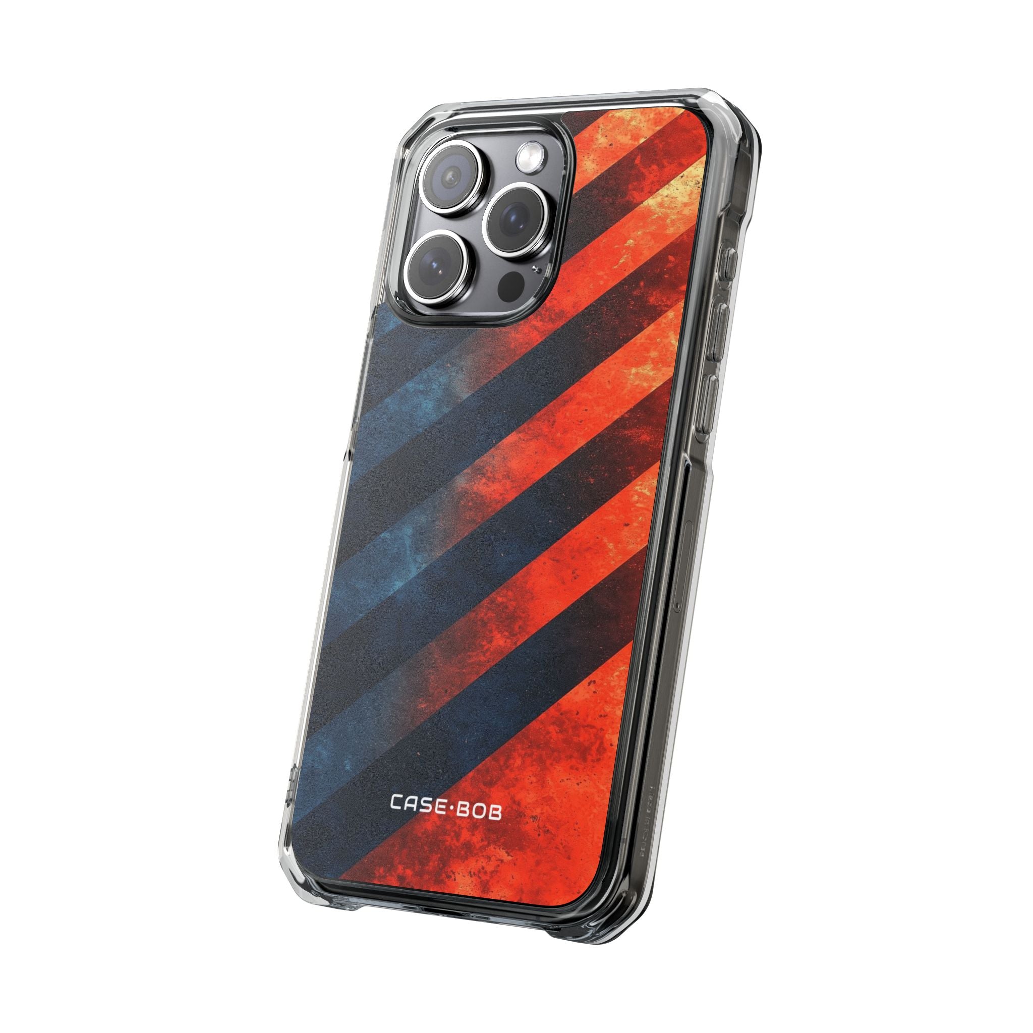 Diagonal Stripes Blaze iPhone 15 Pro Max Case - Impact
