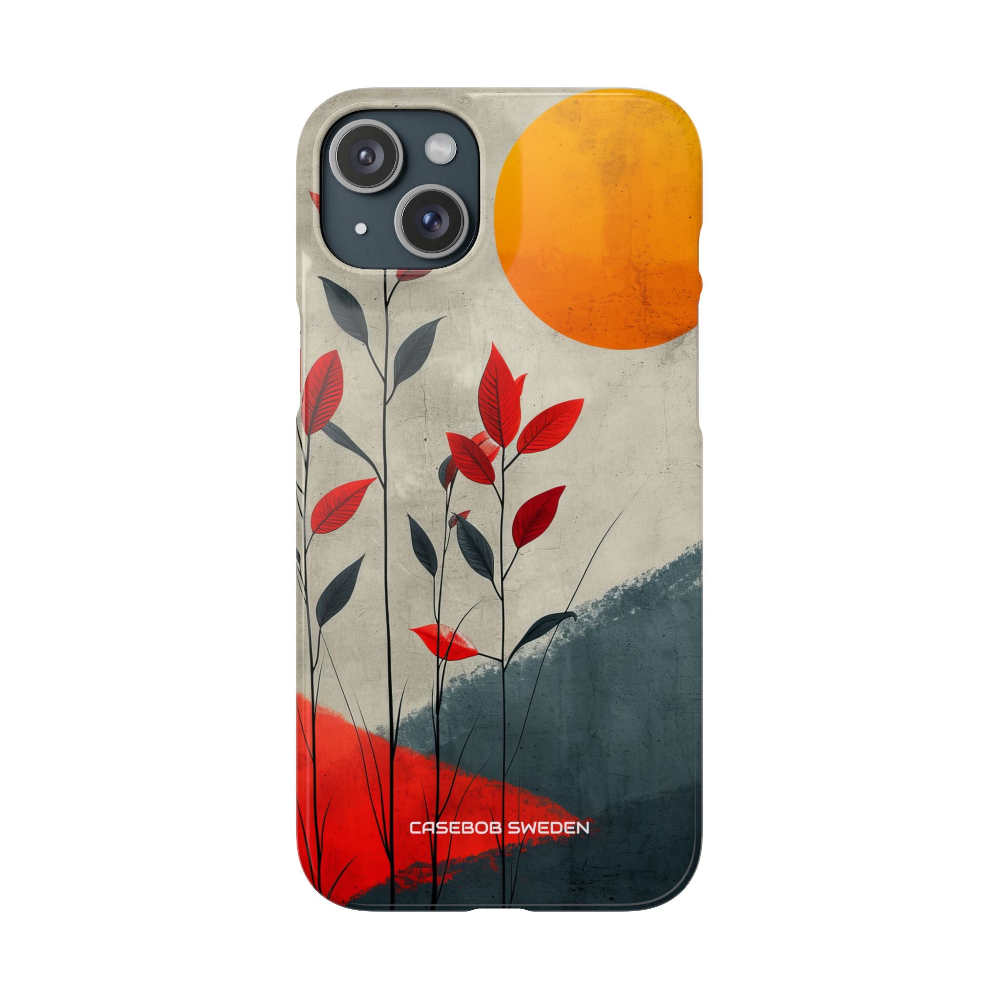 Gray Sunscape - Slim iPhone 15 Phone Case