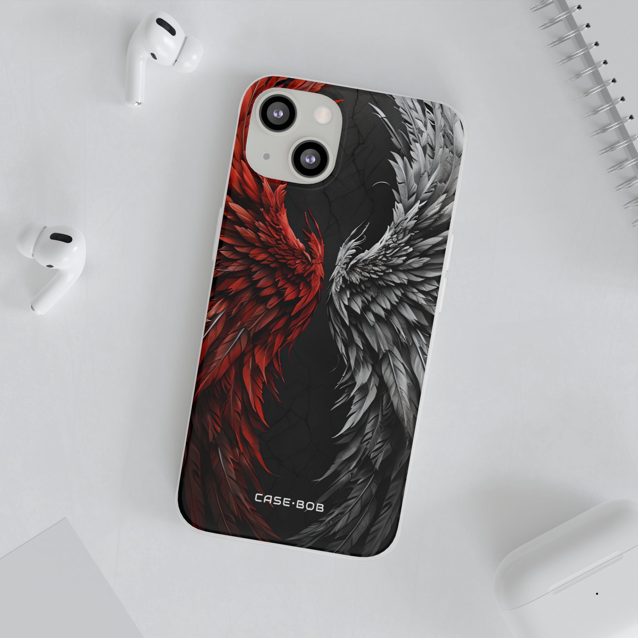 Crimson White Wings iPhone 13 - Soft