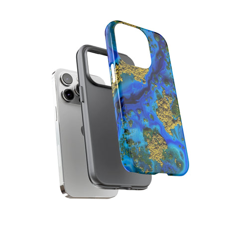 Blue Clear Ocean Ink Art iPhone Case (Protective) Phone Case