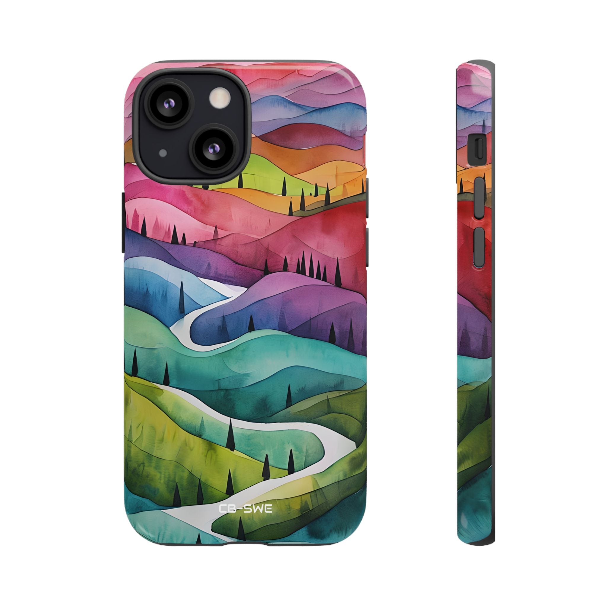 Whimsical Colorful Valleys - iPhone Case