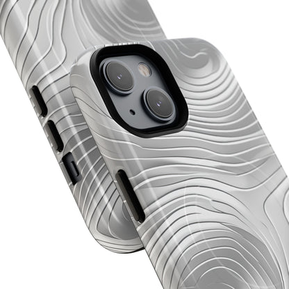 Monochrome Flow Lines iPhone 14 - Tough+