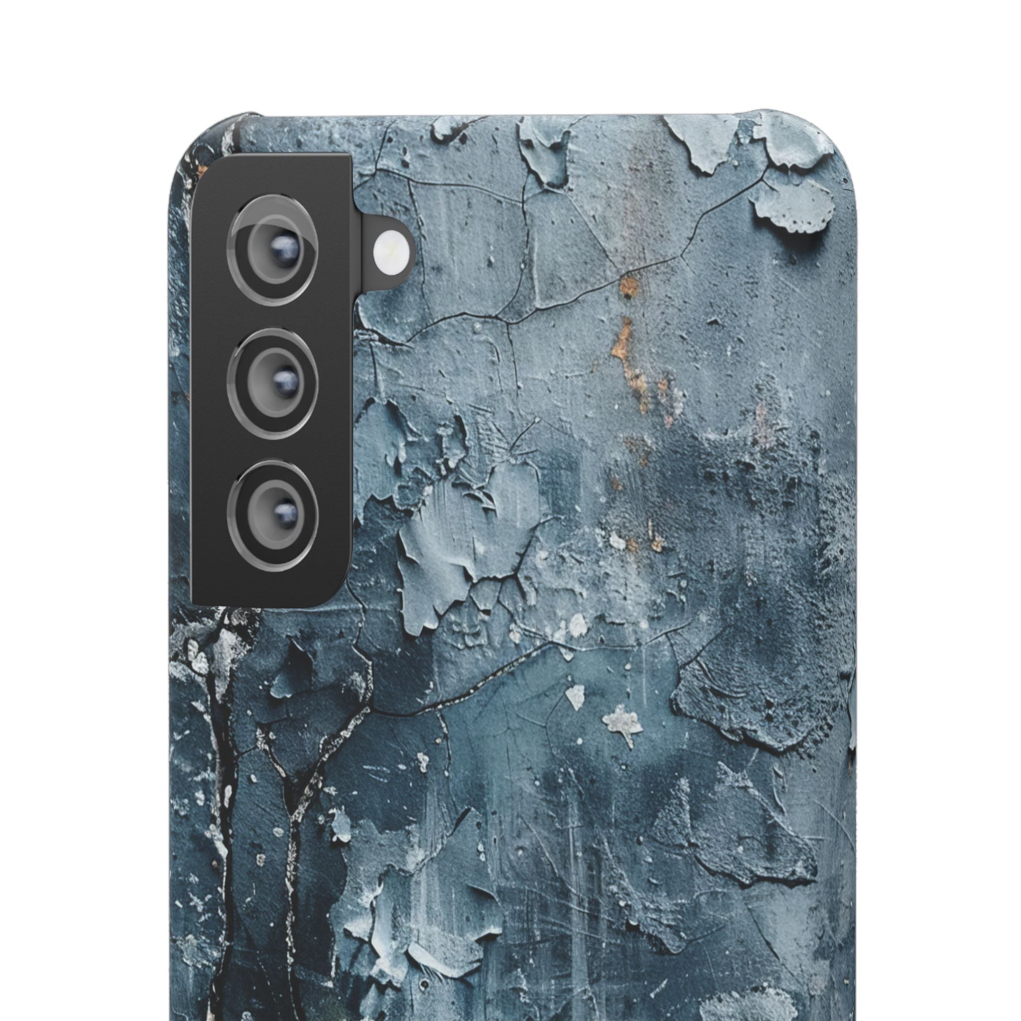 Weathered Blue Tapestry with Cracked Layers Samsung S21 - Slim Phone Case