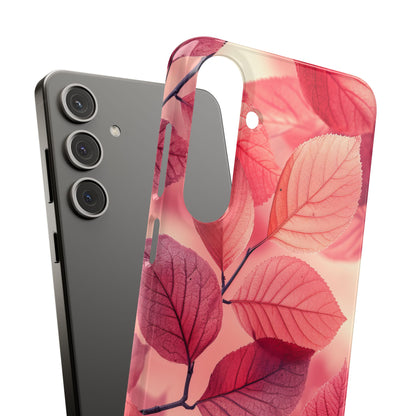 Pink Purple Nature Pattern - Slim Samsung S24 Phone Case