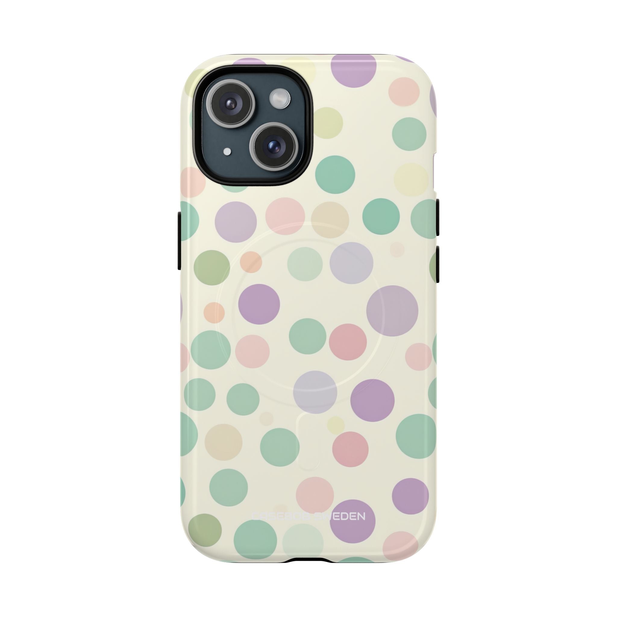 Playful Pastel Polka Dots - Tough + MagSafe® iPhone 15 Phone Case