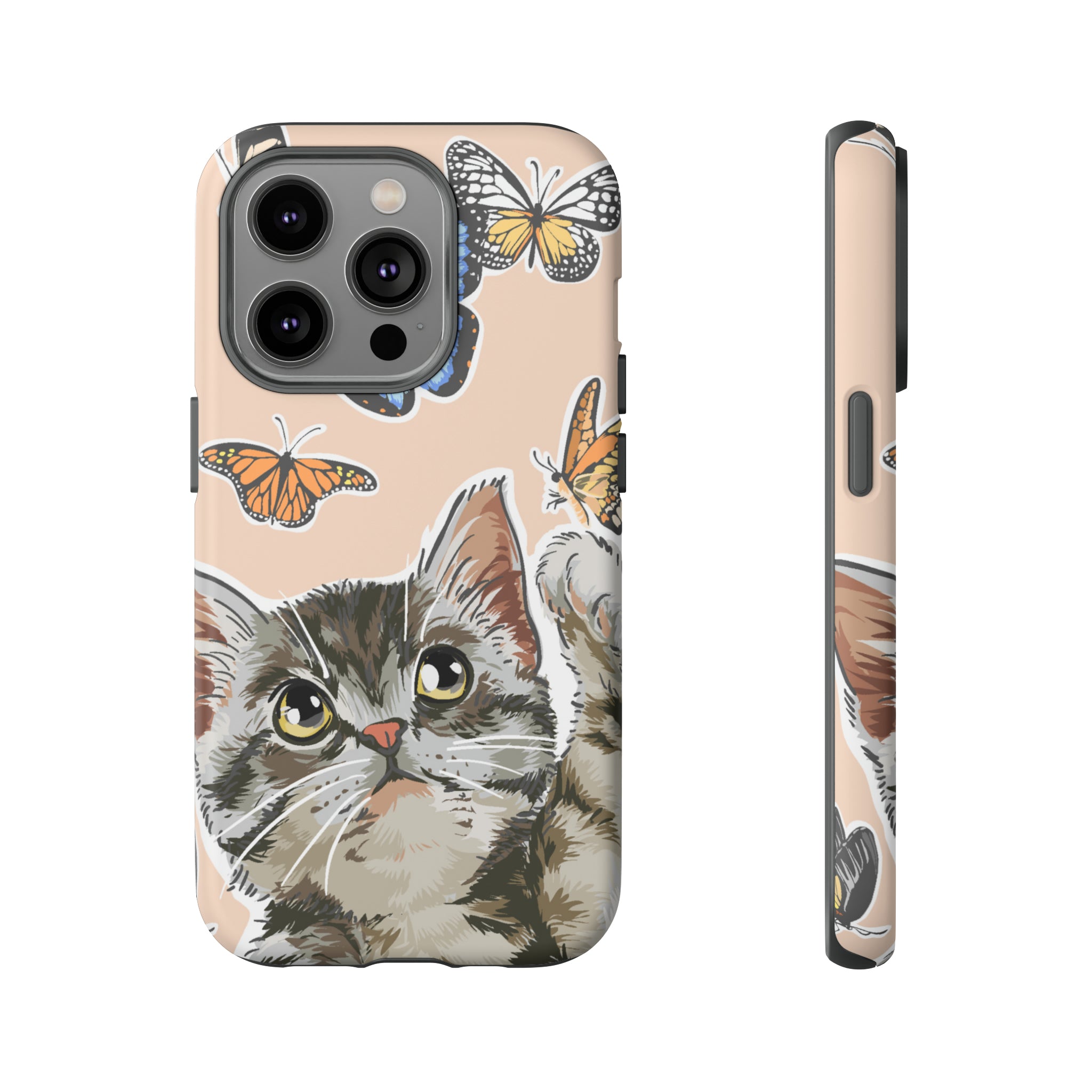 Cute Cat Butterflies - Protective Phone Case