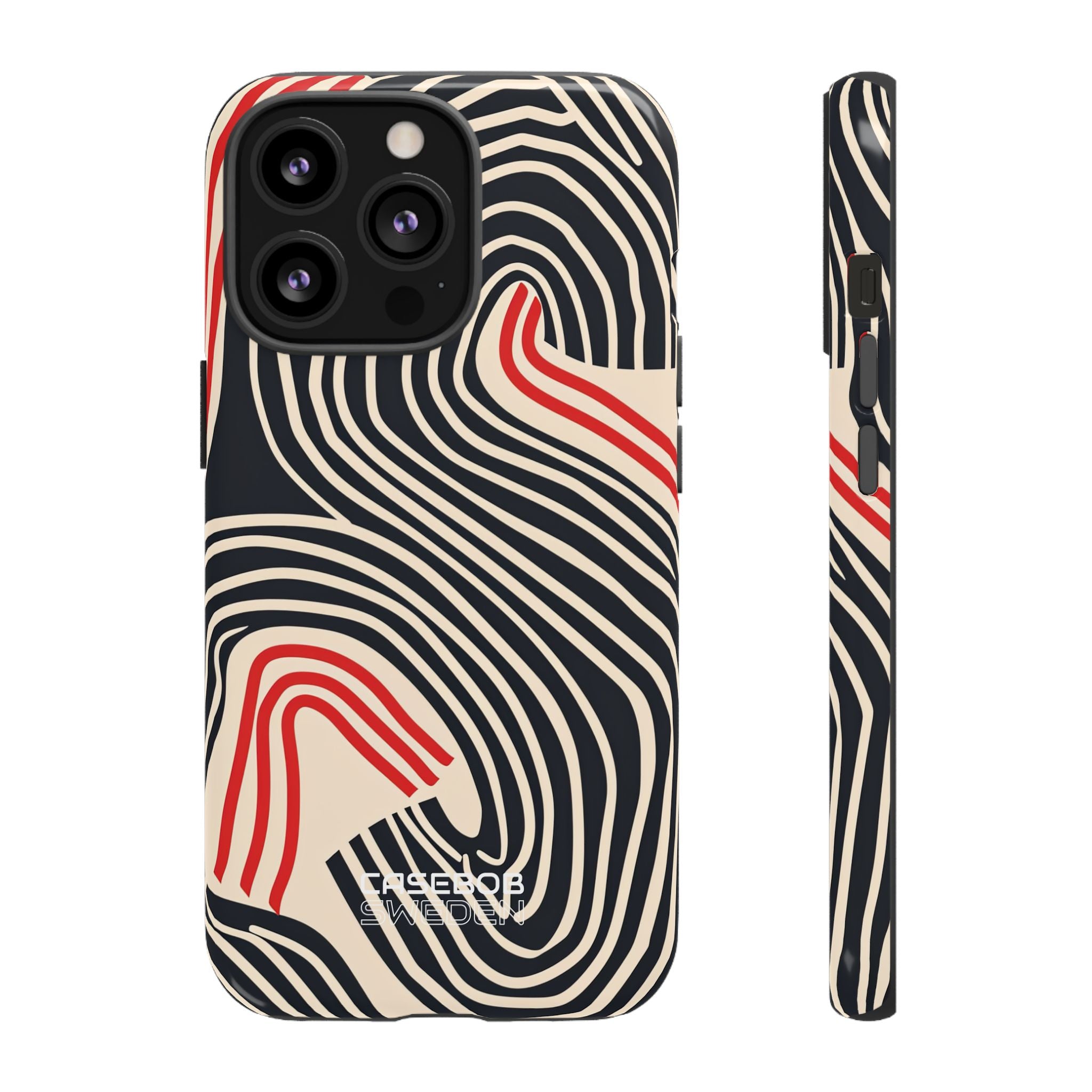 Wavy Red Flow iPhone 13 - Tough
