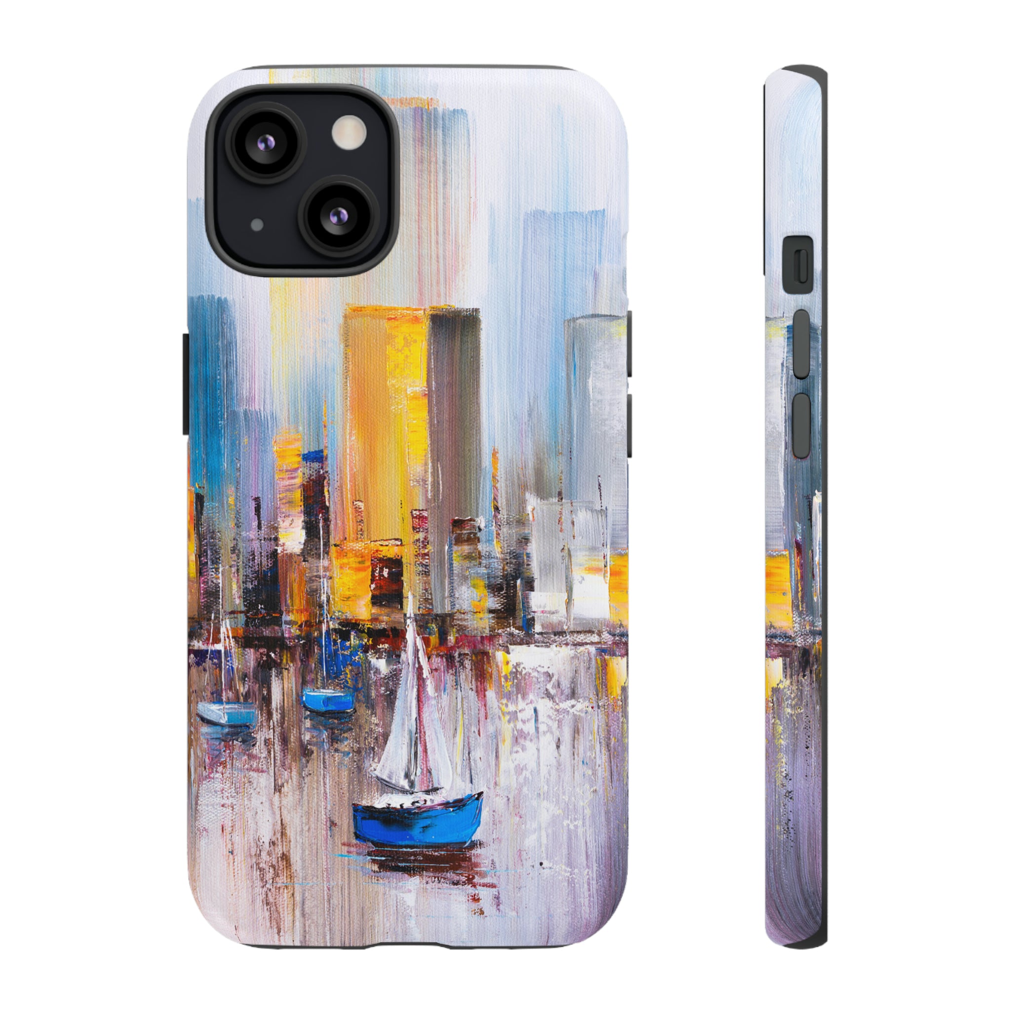 Oil Painting - Manhattan Bay - Protective Phone Case