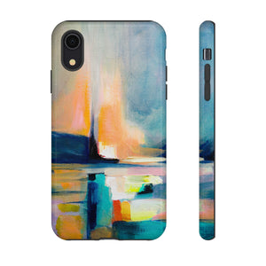 Abstract Blue n Yellow iPhone Case (Protective) iPhone XR Glossy Phone Case