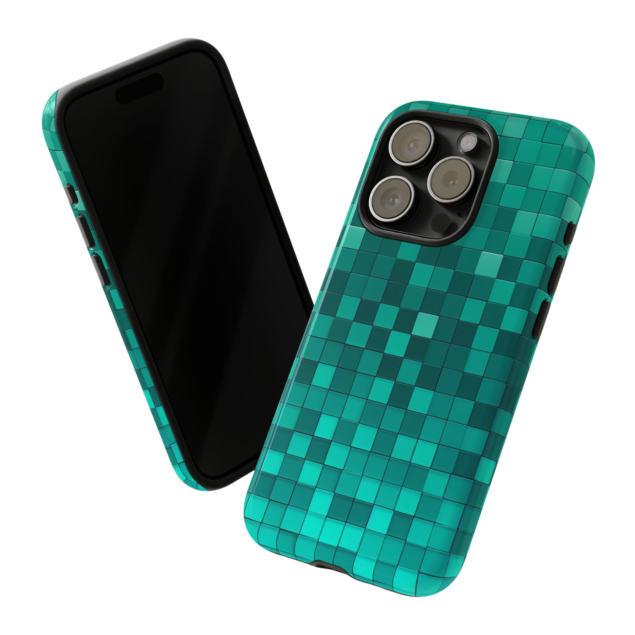 Teal Tones Mosaic - Protective Phone Case