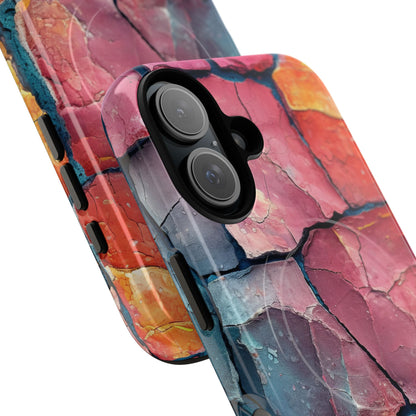 Cracked Earth Mosaic - Tough + MagSafe® iPhone 16 Phone Case