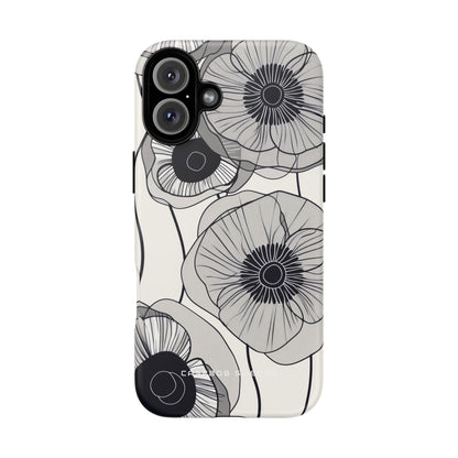 Modern Minimalist Flowers iPhone 16 - Tough Phone Case