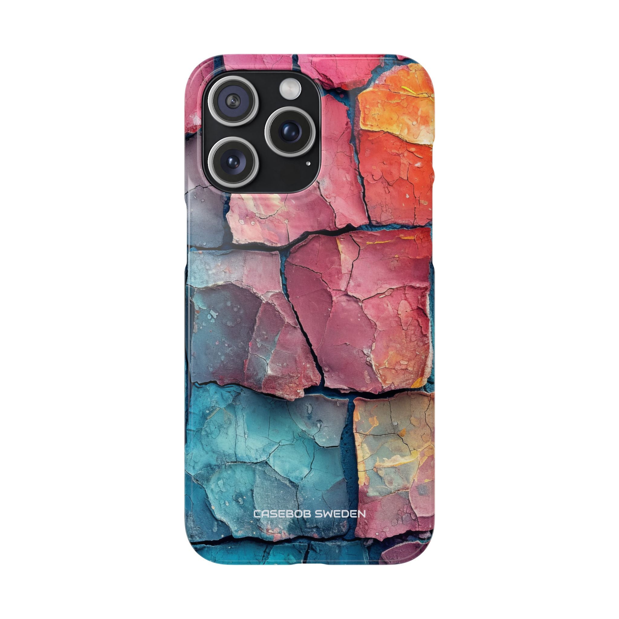 Cracked Earth Mosaic - Slim iPhone 15 Phone Case