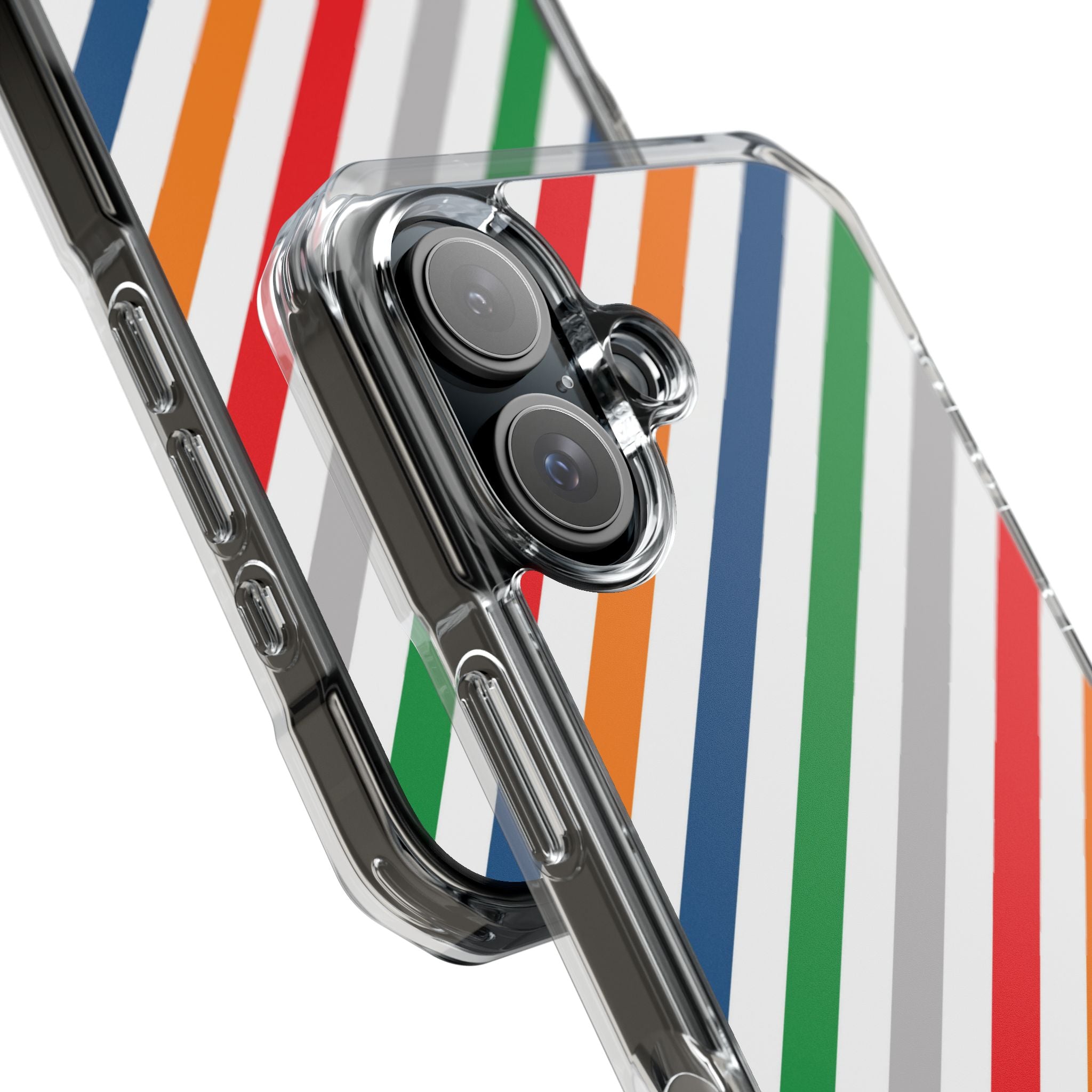 Vibrant Geometric Stripes iPhone Case - Impact