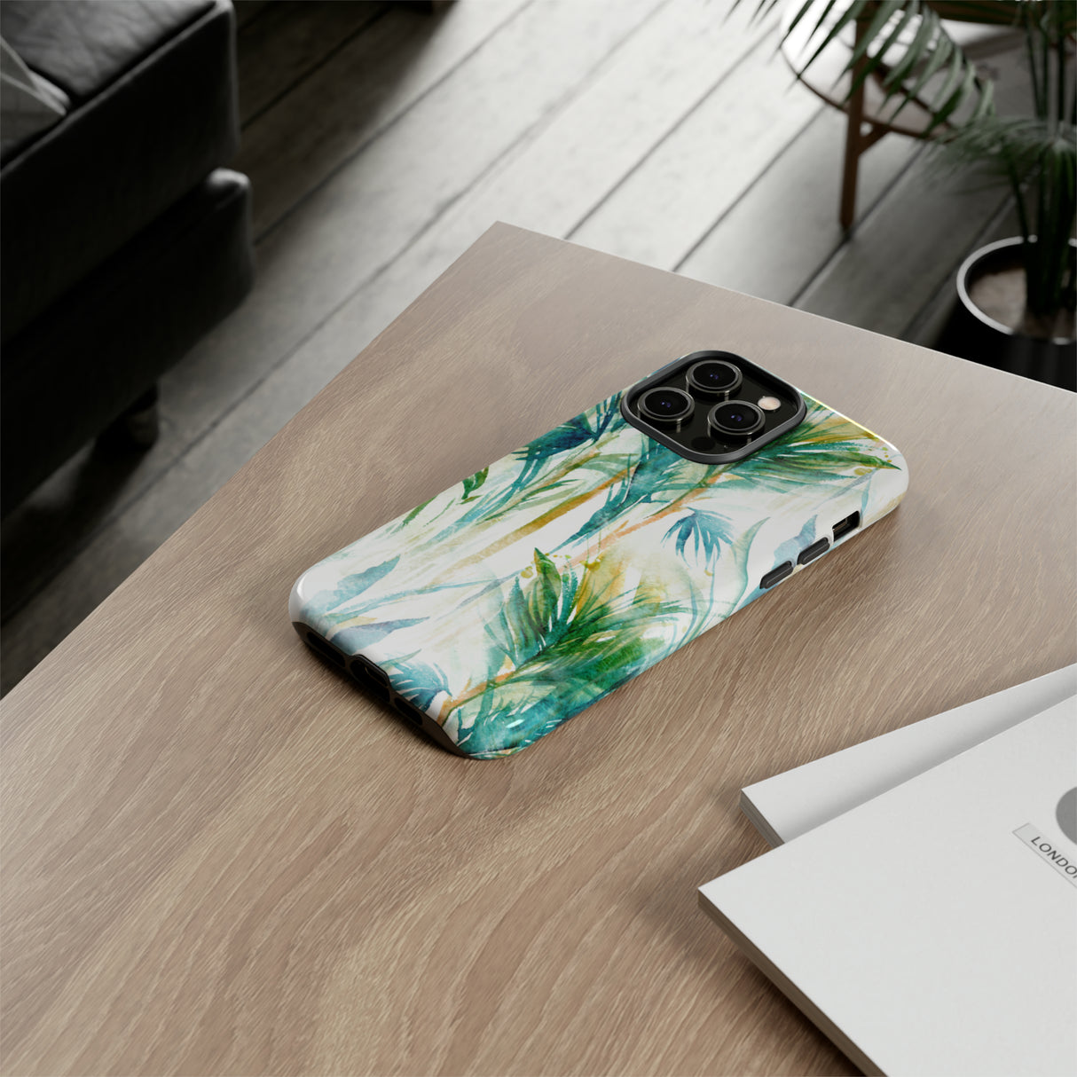 Watercolor Tropical Trees - Protective Phone Case