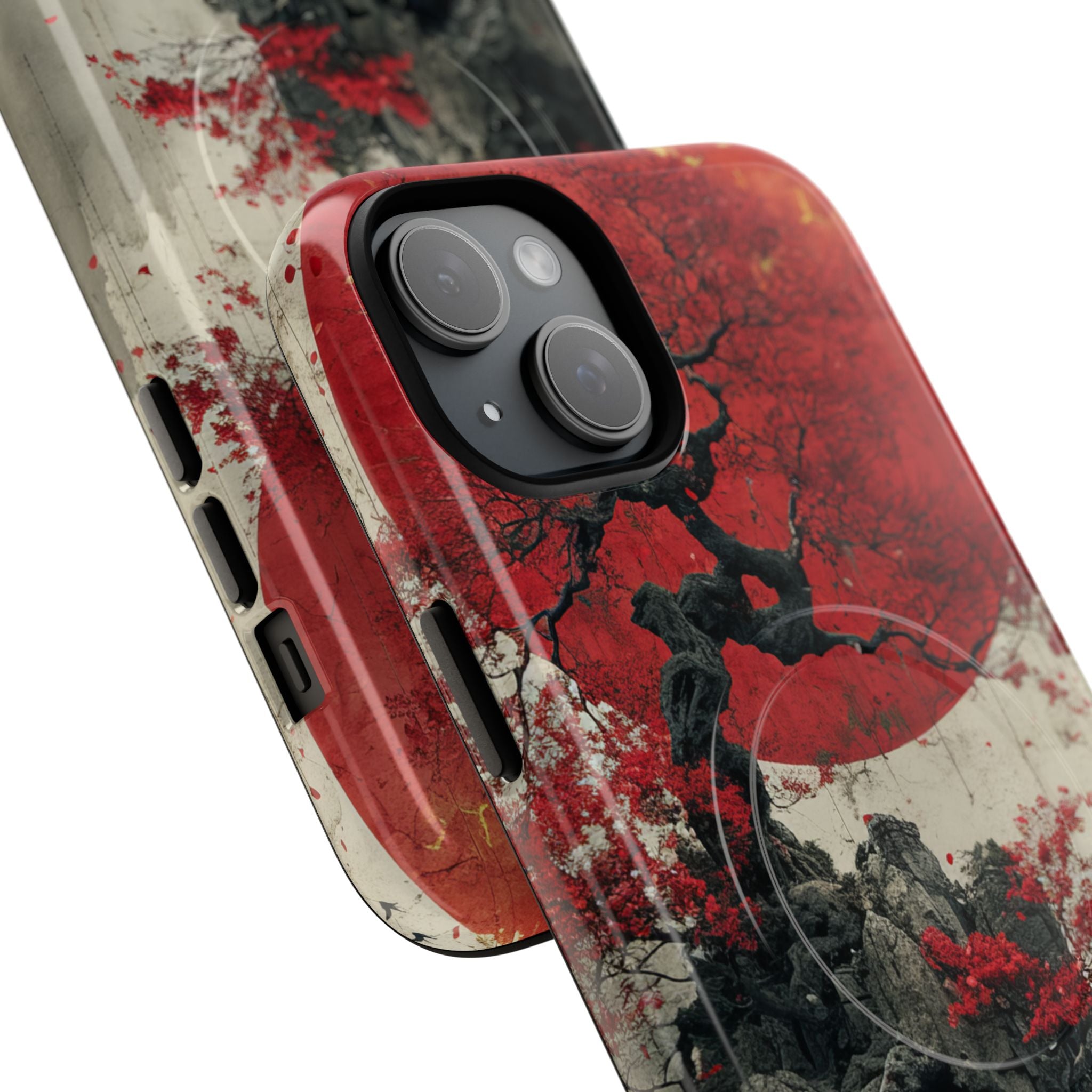 Zen Serenity in Red Harmony iPhone 15 | Tough+ Phone Case