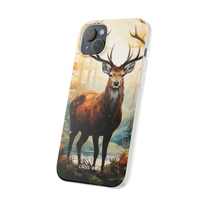 Glowing Stag iPhone 15 Plus Case - Soft