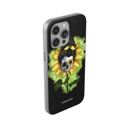 Sunflower Skull iPhone 14 Pro Max Case - Soft