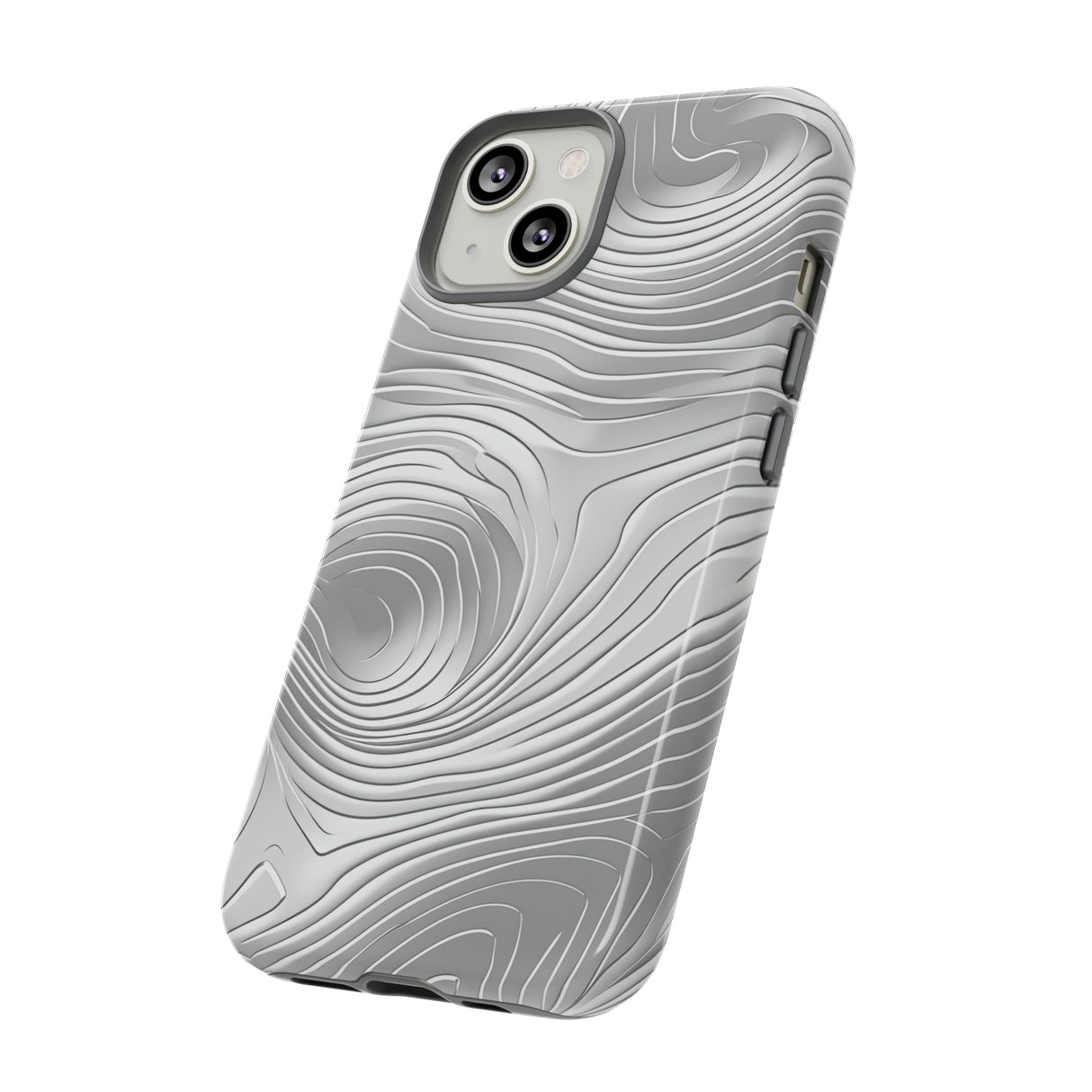 Sleek Grey Abstract Lines Case - Protective Phone Case