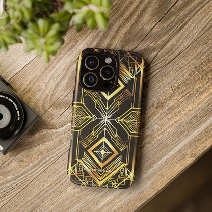 Golden Geometric Opulence iPhone 16 - Tough Phone Case