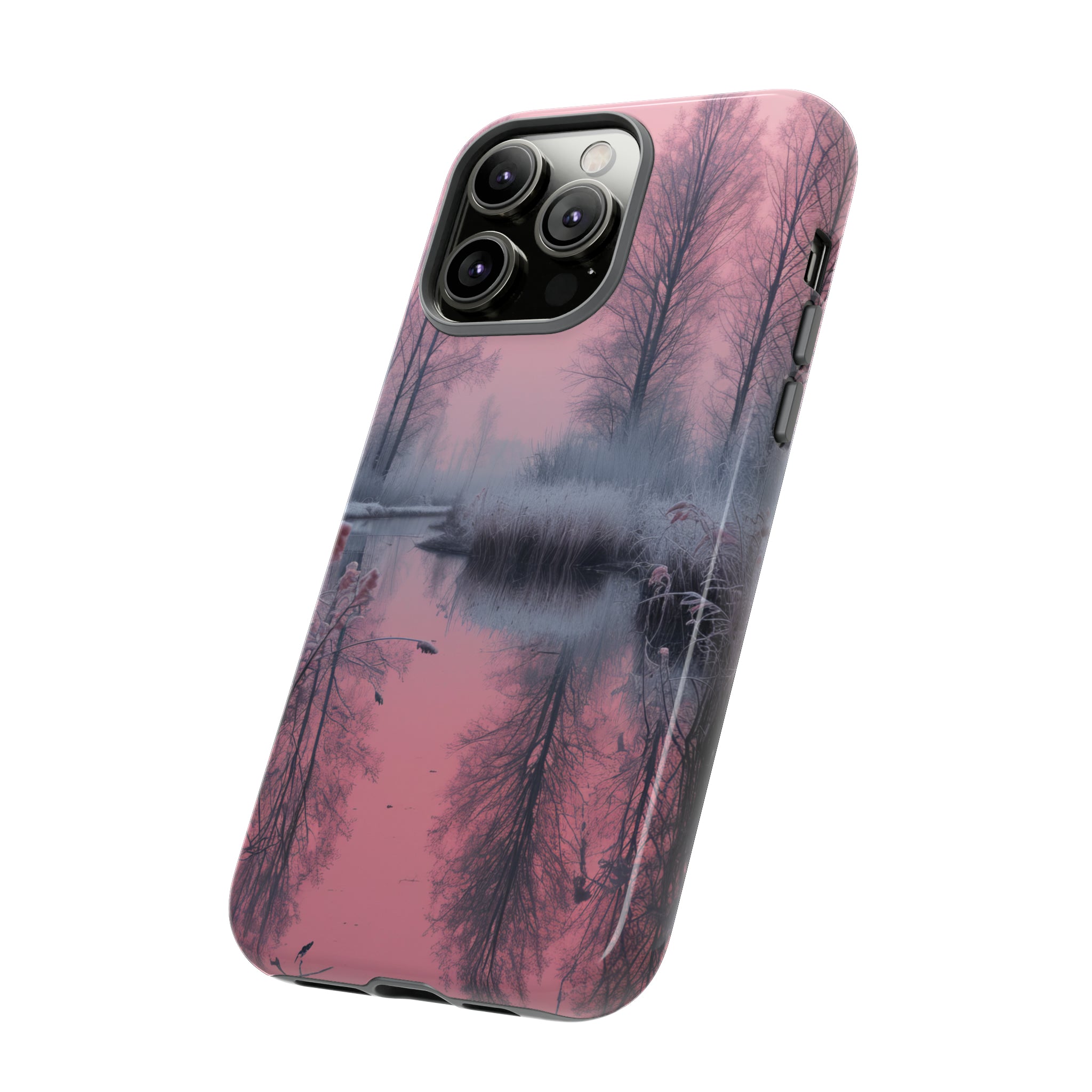 Pink Winter Lake Whisper - Protective Phone Case