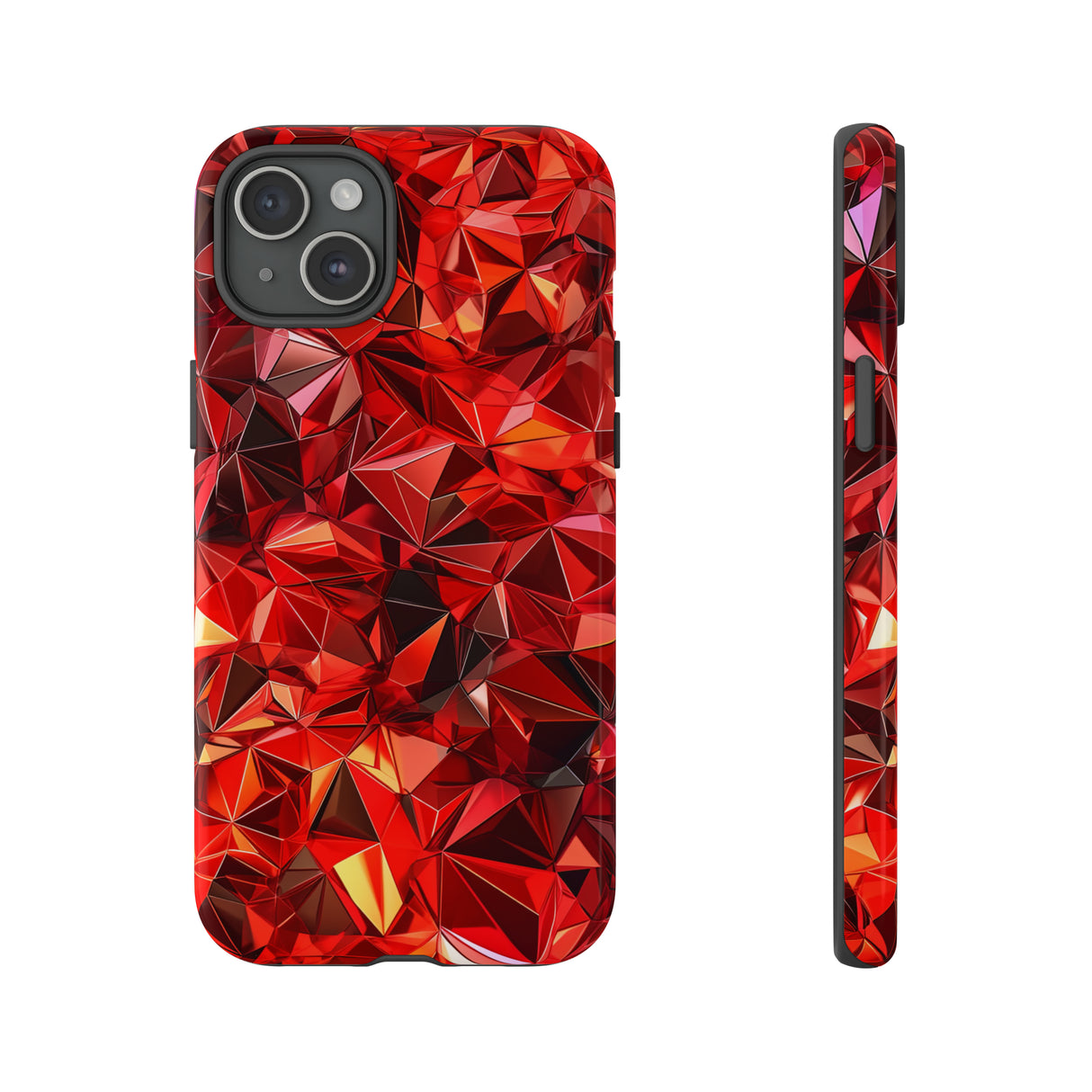 Geometric Red Fusion - Protective Phone Case