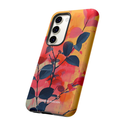 Yellow Botanical Splash - Tough Samsung S23 Phone Case