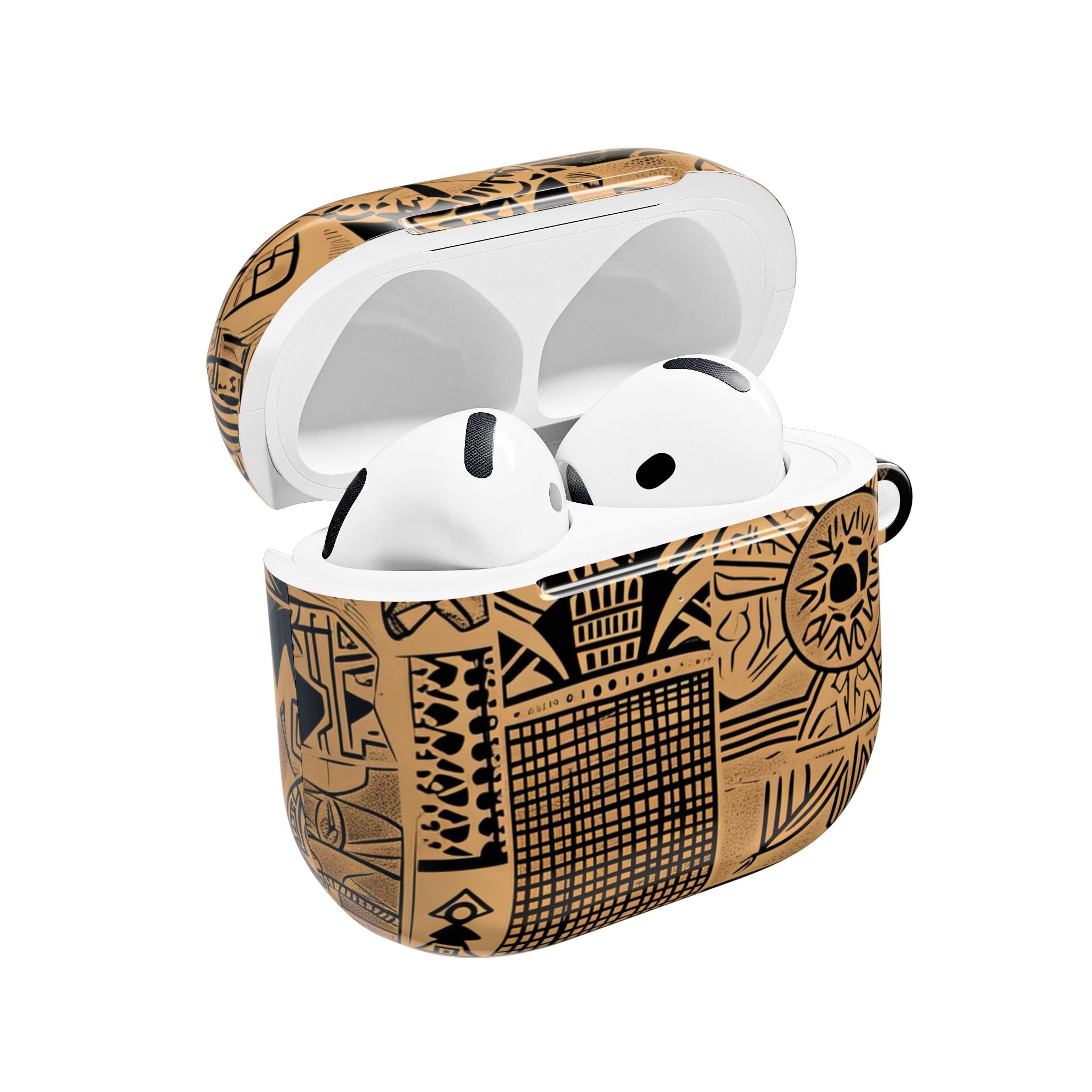 Celestial Faces Brown - AirPods Case