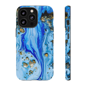 Blue Ice Ink Art iPhone Case (Protective) iPhone 13 Pro Matte Phone Case