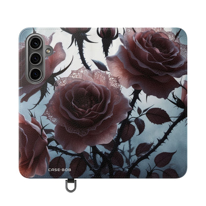 Lace Rose Moonlight - Samsung S24 Plus Case - Wallet